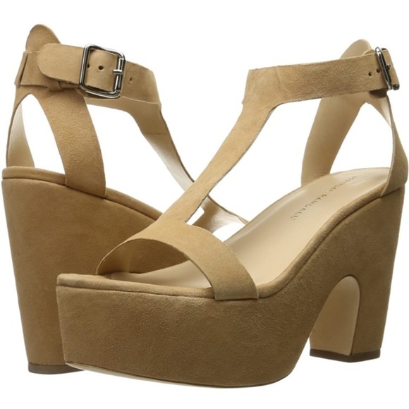 Loeffler Randall Minette T- Strap Platform Sandals - Picture 1 of 10